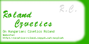 roland czvetics business card